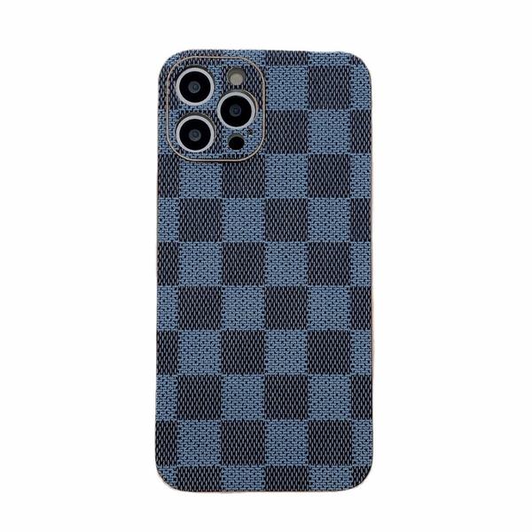 Classic Checkered Leather Phone Case