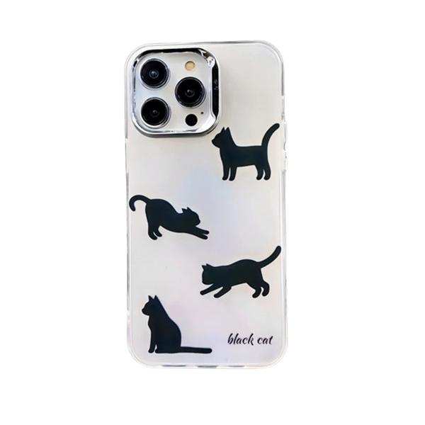 Cat Silhouette Electroplated Case