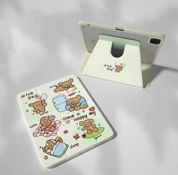 Cute Bear Acrylic iPad Case