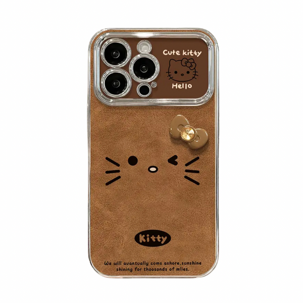 Hello Kitty Brown Silicone Phone Case